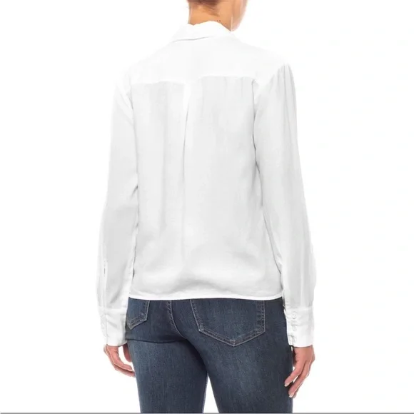 Anthropologie Cloth & Stone Button Down Tie Front Top - Picture 3 of 8